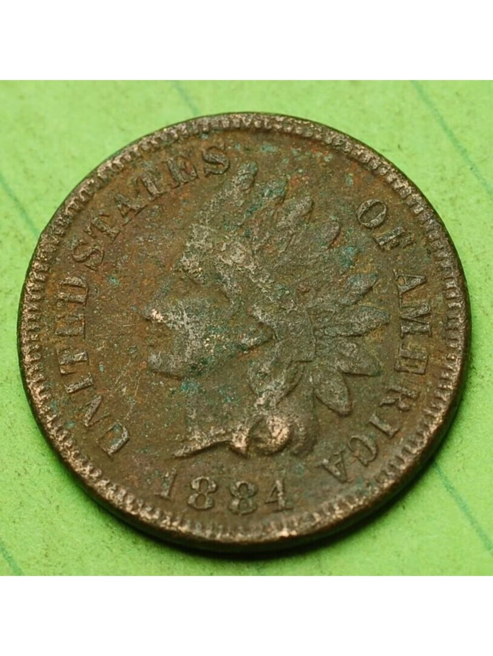 W703 1884 Indian Head Cent Penny 1c - Check Out Our Store old coin money